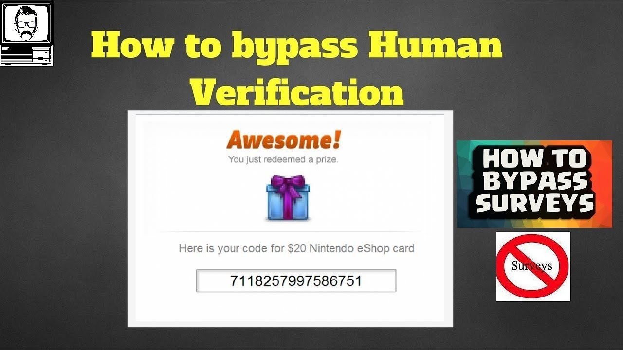 skip human verification survey
